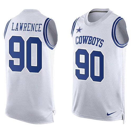  Cowboys #90 Demarcus Lawrence White Men's Stitched NFL Limited Tank Top Jersey